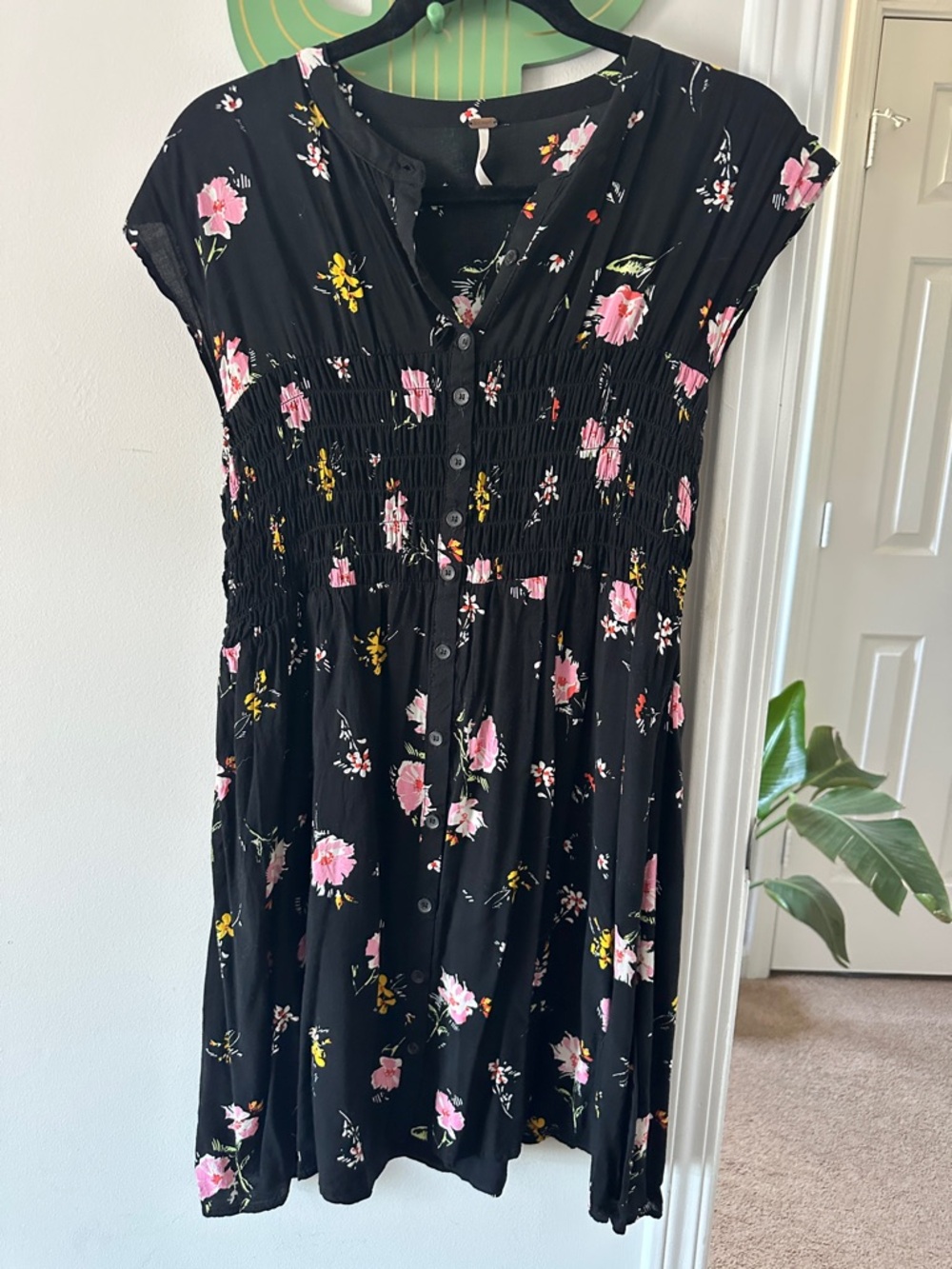 Free People Black Dress with Subtle Texture